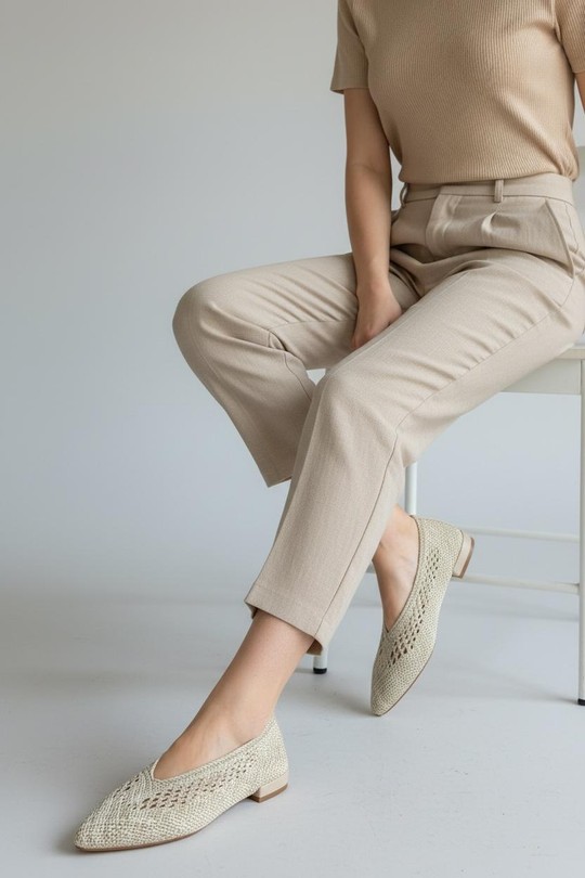 Ballerines Chaussures Blanc-Noir ALTAMODA SHOES (Mia Shoes) 1656 Efashion Paris