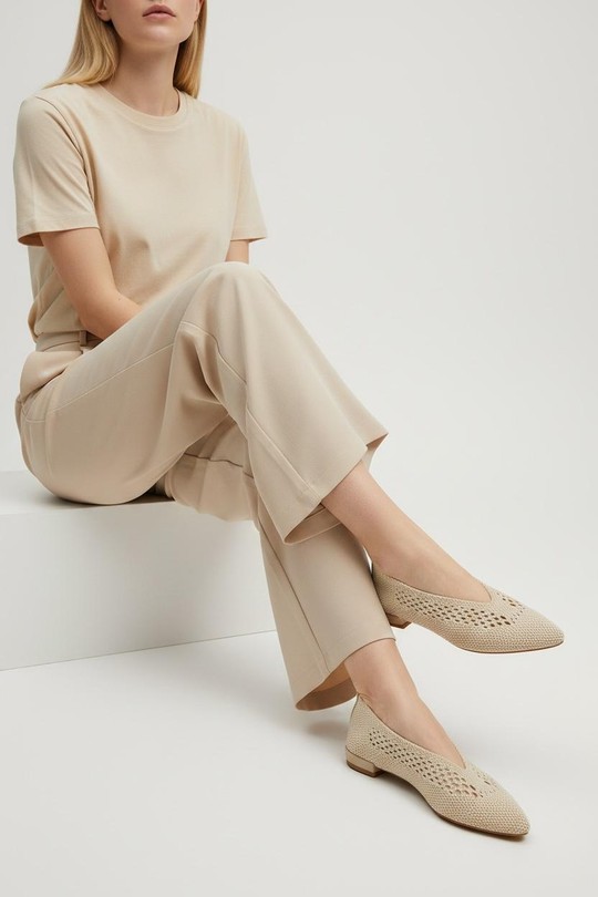 Ballerines Chaussures Blanc-Noir ALTAMODA SHOES (Mia Shoes) 1656 Efashion Paris