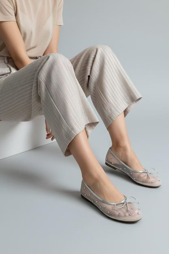 Ballerines Chaussures Beige ALTAMODA SHOES (Mia Shoes) 5061 Efashion Paris