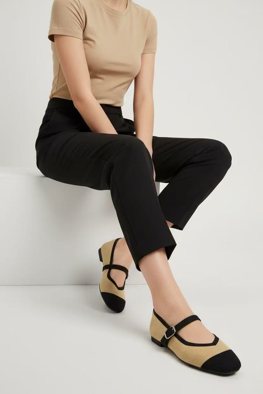 Ballerines Chaussures Taupe ALTAMODA SHOES (Mia Shoes) y5211 Efashion Paris