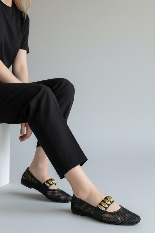 Ballerines Chaussures Doré ALTAMODA SHOES (Mia Shoes) A8625 Efashion Paris