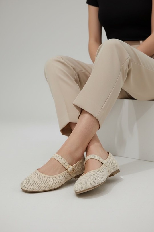 Ballerines Chaussures Beige ALTAMODA SHOES (Mia Shoes) M7332 Efashion Paris