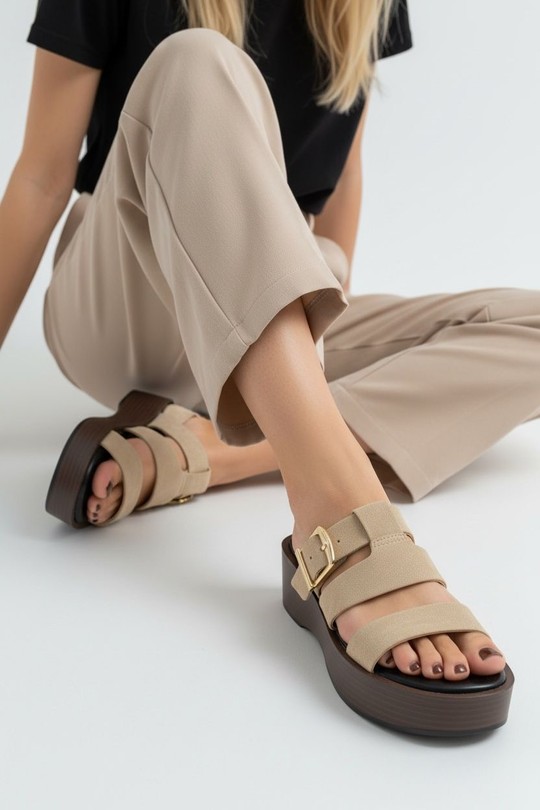 Compensées Chaussures Vert ALTAMODA SHOES (Mia Shoes) m6325 Efashion Paris