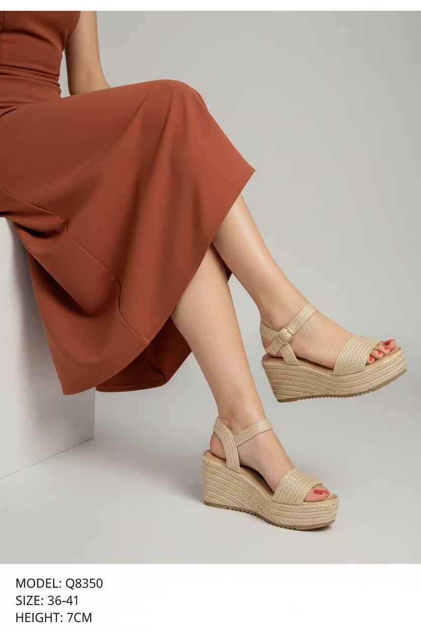 Compensées Chaussures Beige ALTAMODA SHOES (Mia Shoes) Q8350 #c Efashion Paris