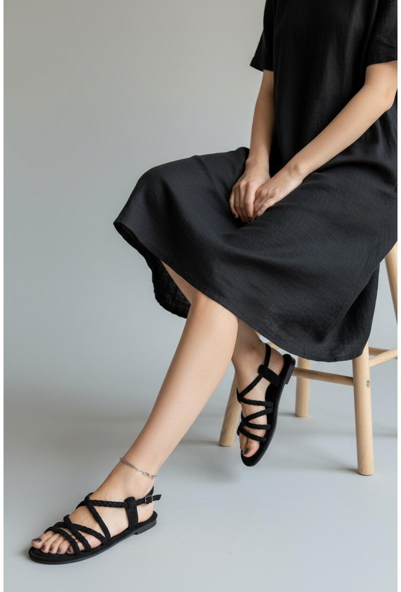 Sandales Chaussures Noir ALTAMODA SHOES (Mia Shoes) TZ761 #c Efashion Paris