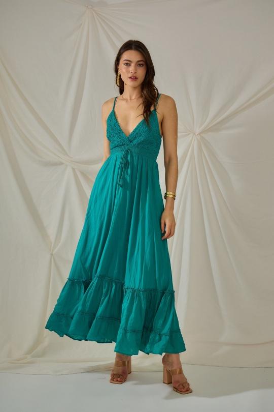 Maxi dresses Women Turquoise Orice YYFE/SW392-175126 (2024) Efashion Paris