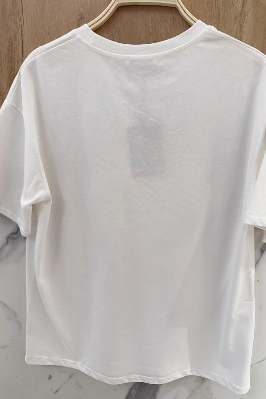 Camisetas Mujer White Orice 590002-88OUT-BLANC (WHITE) Efashion Paris