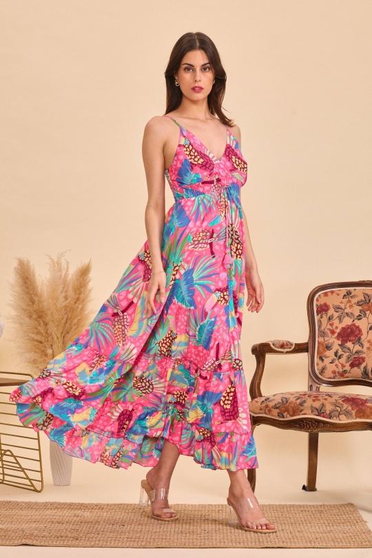 Robes longues Femme Rose Orice YYDS-1433(25)-7077 Efashion Paris