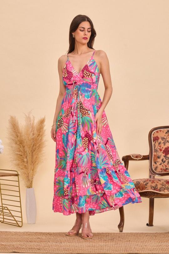 Robes longues Femme Rose Orice YYDS-1433(25)-7077 Efashion Paris
