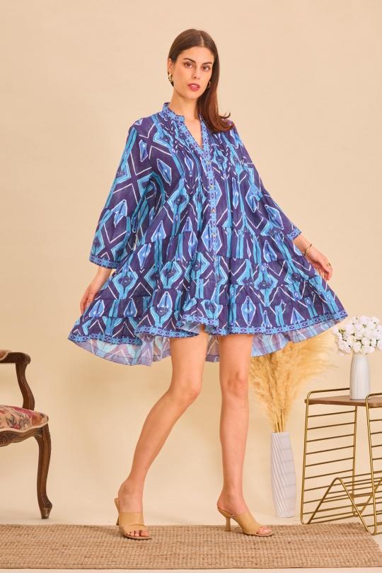 Robes courtes Femme Bleu Orice YY-148(25)IP096 Efashion Paris