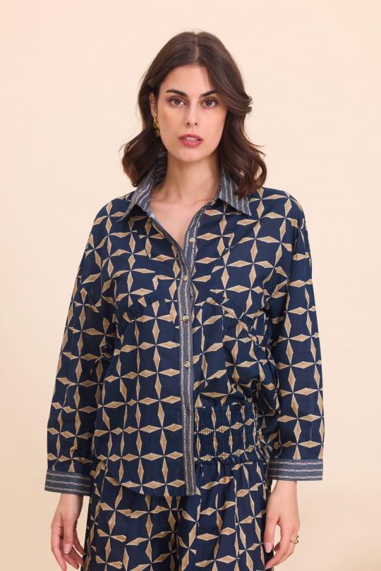 Shirts Women Navy blue Orice YY-1168(25)-IP201 Efashion Paris