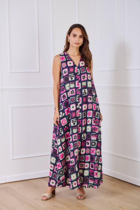 Robes longues Femme Fuschia Orice YYCD-2406_ IP086 Efashion Paris