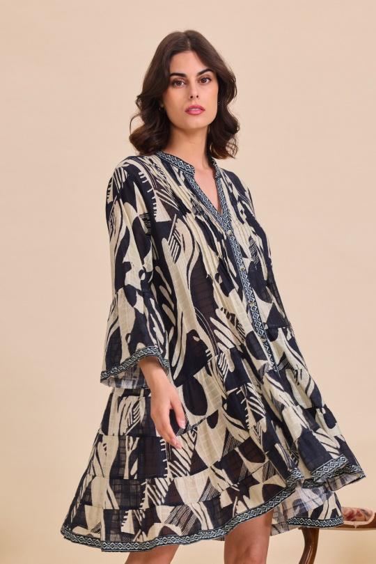 Robes courtes Femme Noir Orice YYCD148(25)-IP075 Efashion Paris