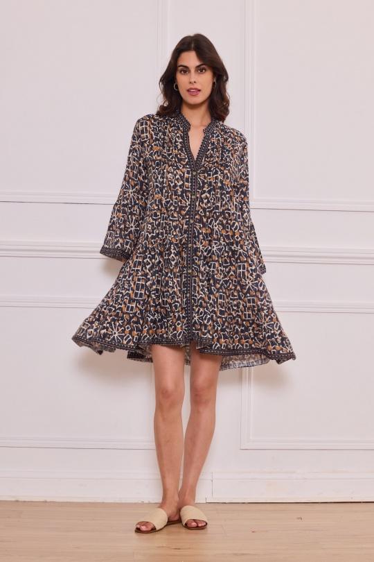 Robes courtes Femme Noir Orice YYCD148(25)-IP080 Efashion Paris