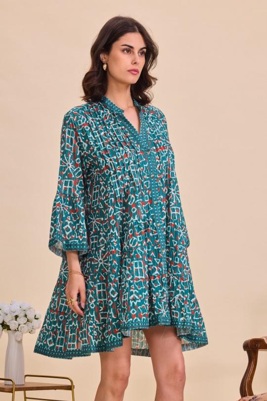 Robes courtes Femme Vert Orice YYCD148(25)-IP082 Efashion Paris