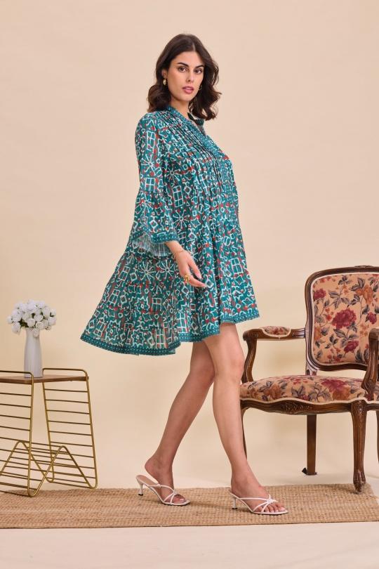 Robes courtes Femme Vert Orice YYCD148(25)-IP082 Efashion Paris