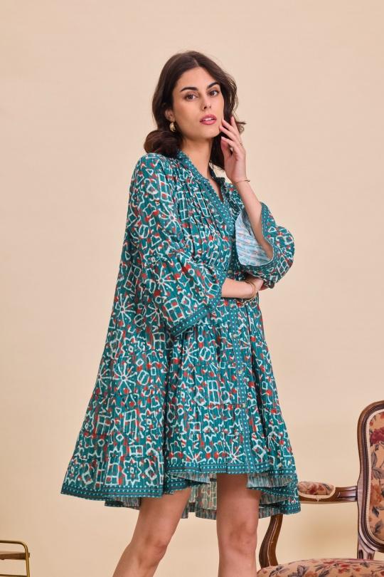 Robes courtes Femme Vert Orice YYCD148(25)-IP082 Efashion Paris