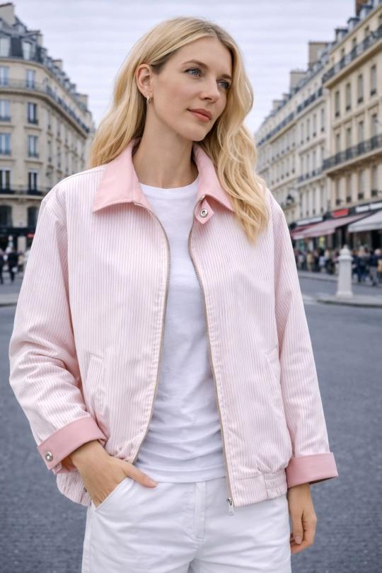 Chaquetas Mujer Pink Orice IN9009 RÉVERSIBLES-PINK  Efashion Paris