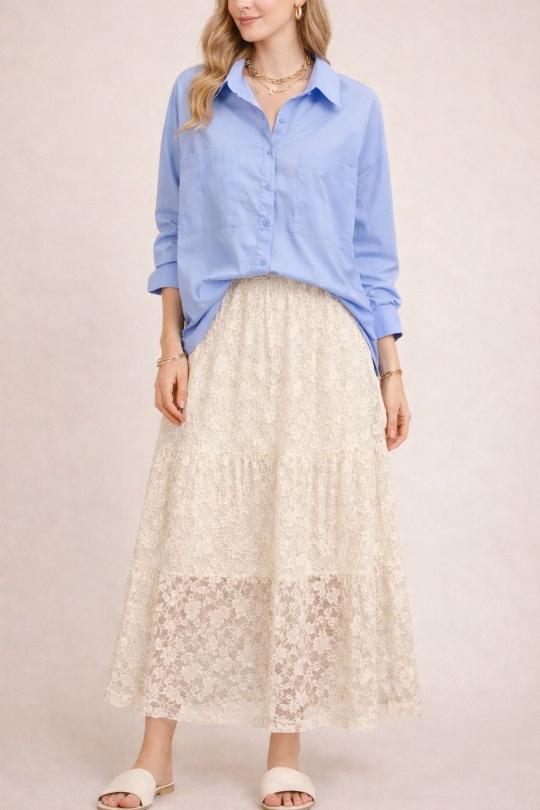 Gonne Donna White Orice Q032-BLANC  Efashion Paris