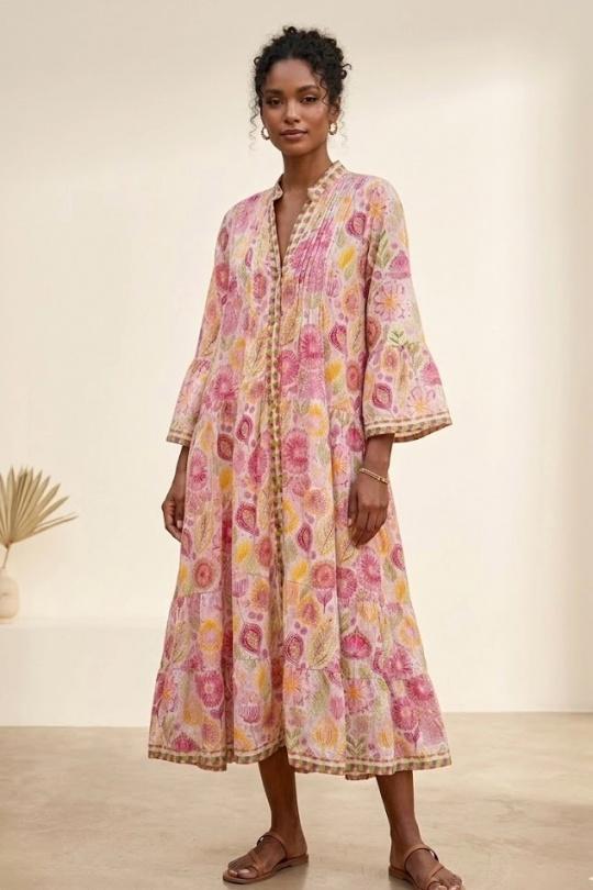 Vestidos largos Mujer Pink Orice YYDE-9326(26)-IP0583 Efashion Paris