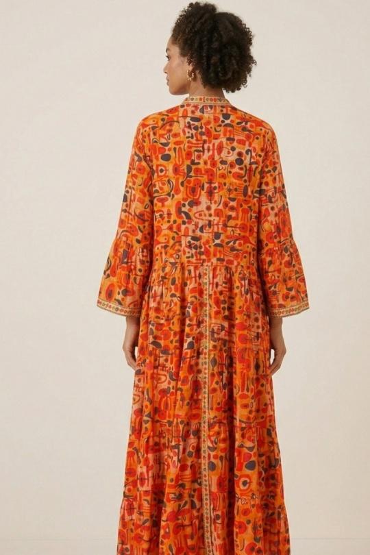 Vestidos largos Mujer Orange Orice YYCD-9326(26)-IP01041 Efashion Paris