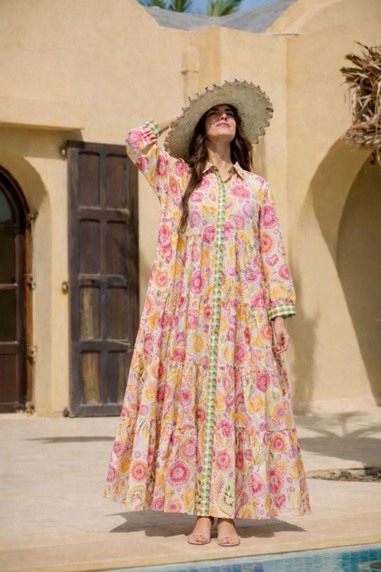 Vestidos largos Mujer Pink Orice YYDE-225(26)-IP0583 Efashion Paris