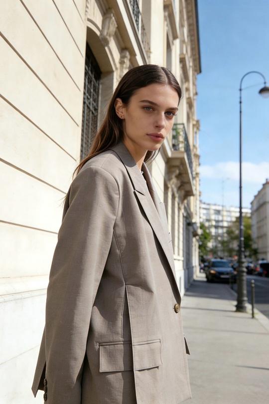 Chaquetas Mujer Taupe Orice IN9007-LIGHT TAUPE Efashion Paris