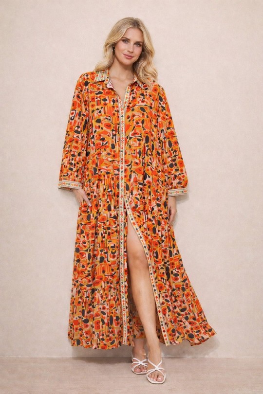 Abiti maxi Donna Orange Orice YYCD-225(26)-IP01041 Efashion Paris