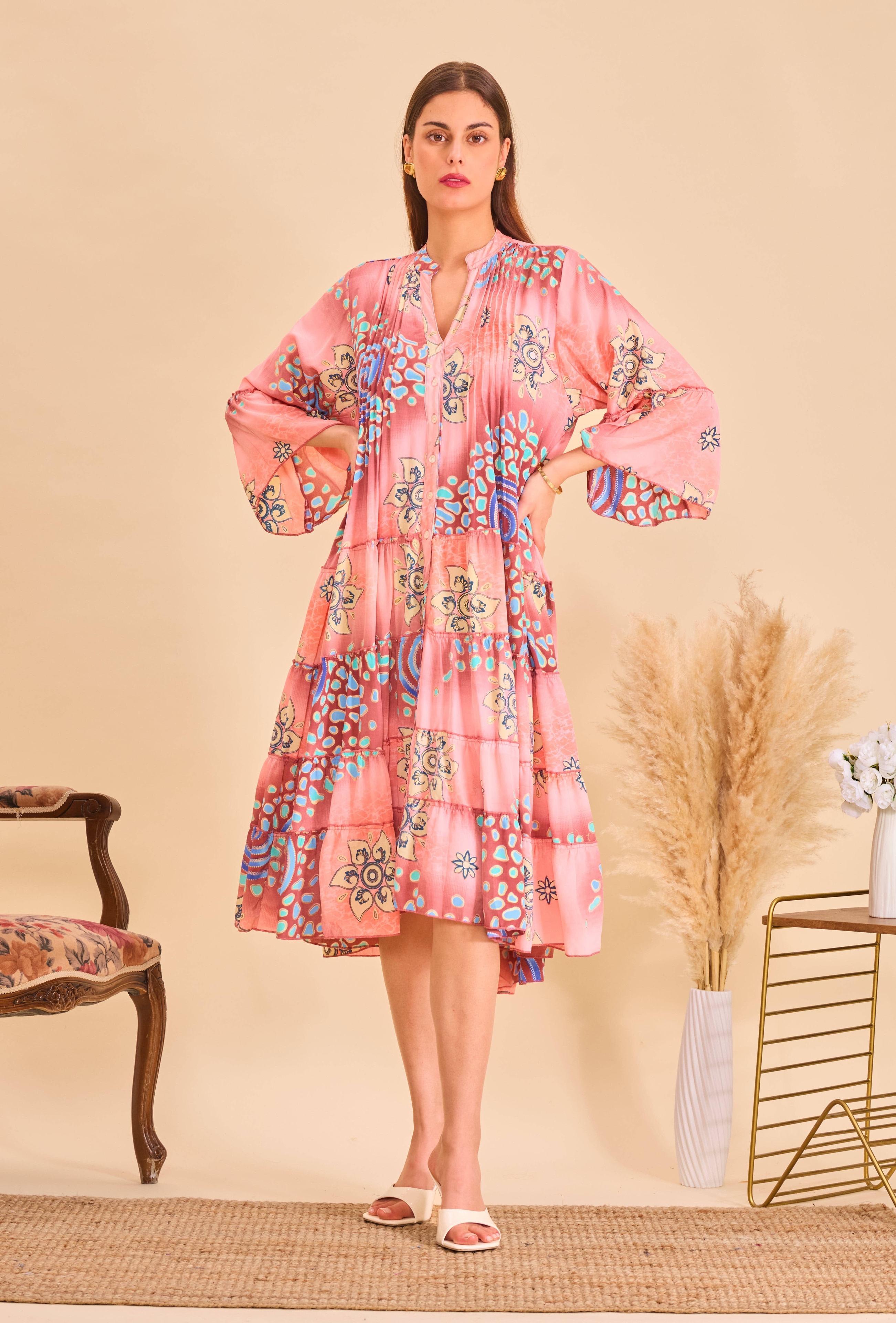 Midi dresses Women Pink Orice YYDS-2289S-7369 #c Efashion Paris