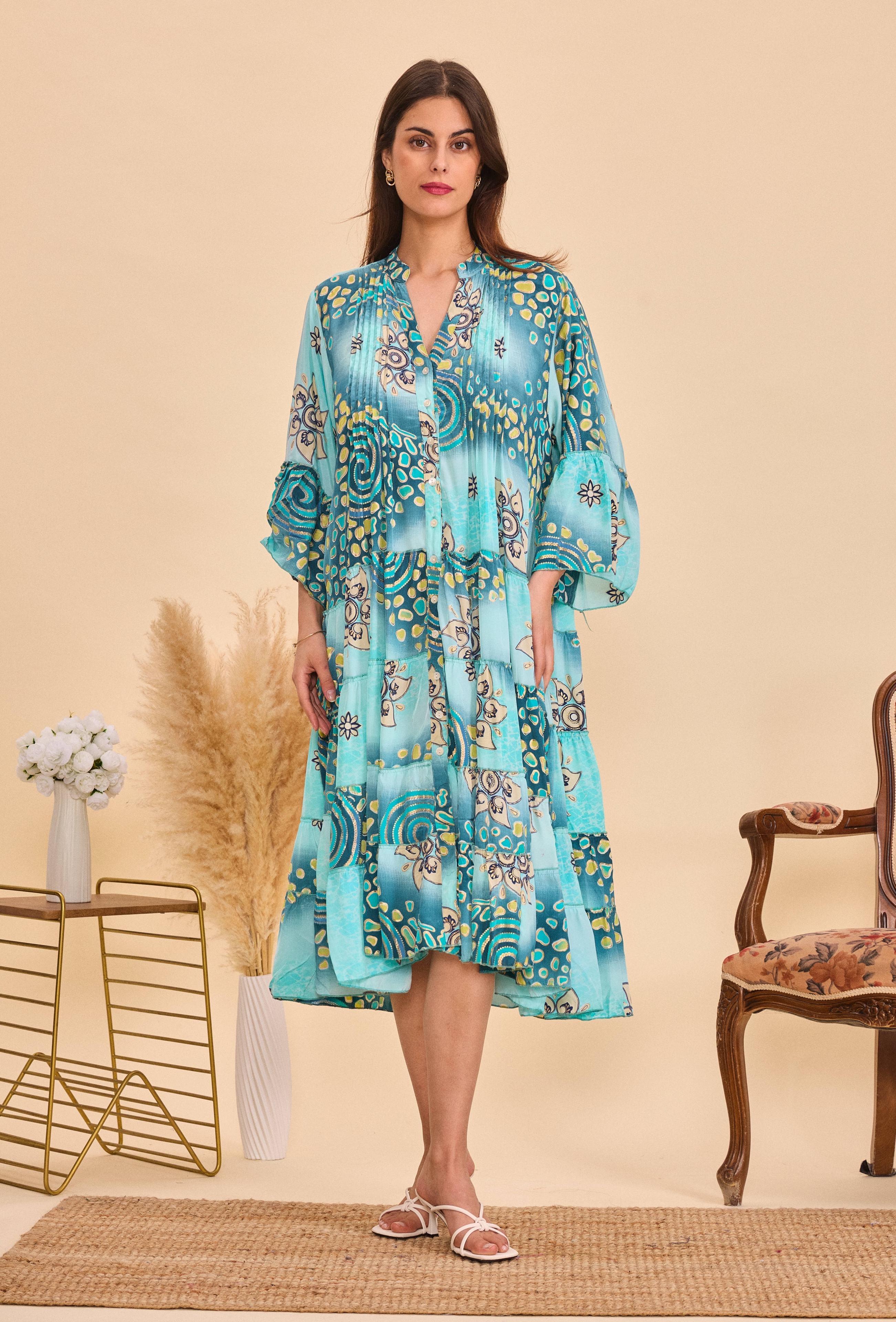 Midi dresses Women Sky blue Orice YYDS-2289S-7371 #c Efashion Paris