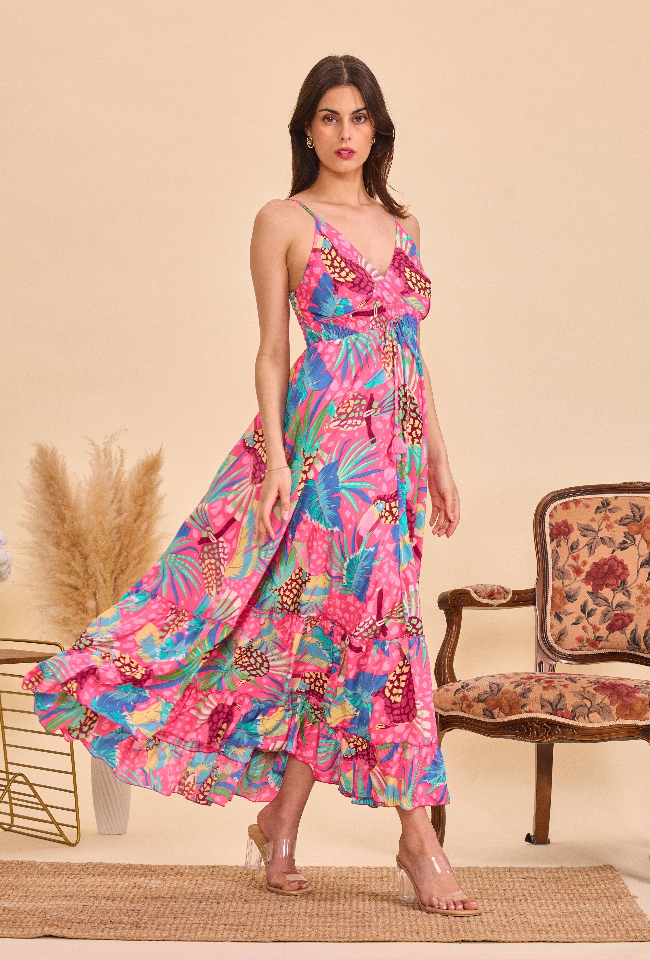 Robes longues Femme Rose Orice YYDS-1433(25)-7077 #c Efashion Paris