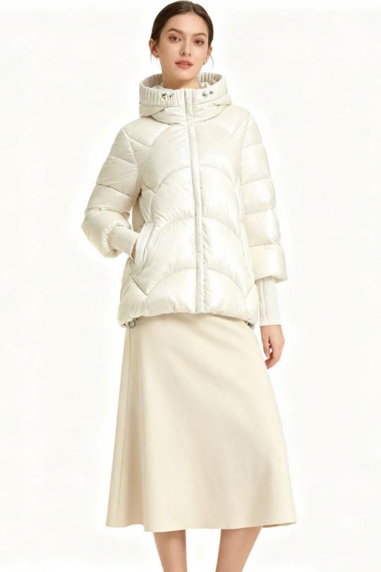 Doudounes Femme Blanc SOFLY 2903 Efashion Paris