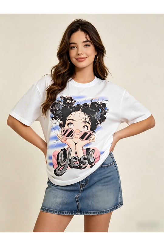 T-shirts Femme Blanc SOFLY A81012bleu Efashion Paris