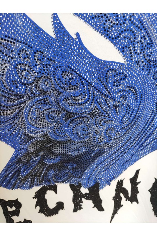 T-shirts Femme Blanc SOFLY A81019bleu Efashion Paris