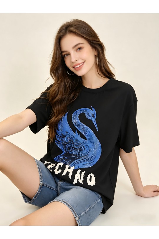 T-shirts Femme Blanc SOFLY A81019bleu Efashion Paris