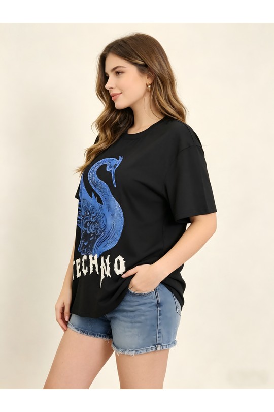 T-shirts Femme Blanc SOFLY A81019bleu Efashion Paris