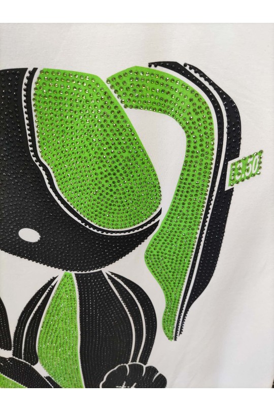 T-shirts Femme Blanc SOFLY A81032VERT Efashion Paris