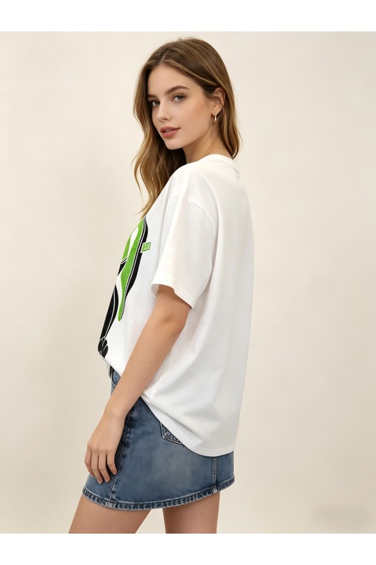 T-shirts Femme Blanc SOFLY A81032VERT Efashion Paris