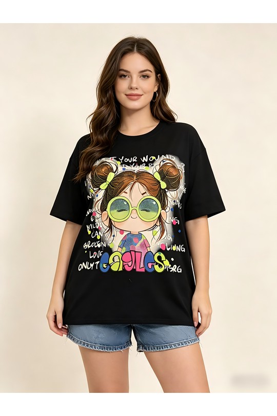 T-shirts Femme Rose SOFLY A81067noir Efashion Paris