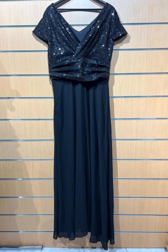 Robes de soirée Femme Noir Esther  ROBE BLING NOIR Efashion Paris
