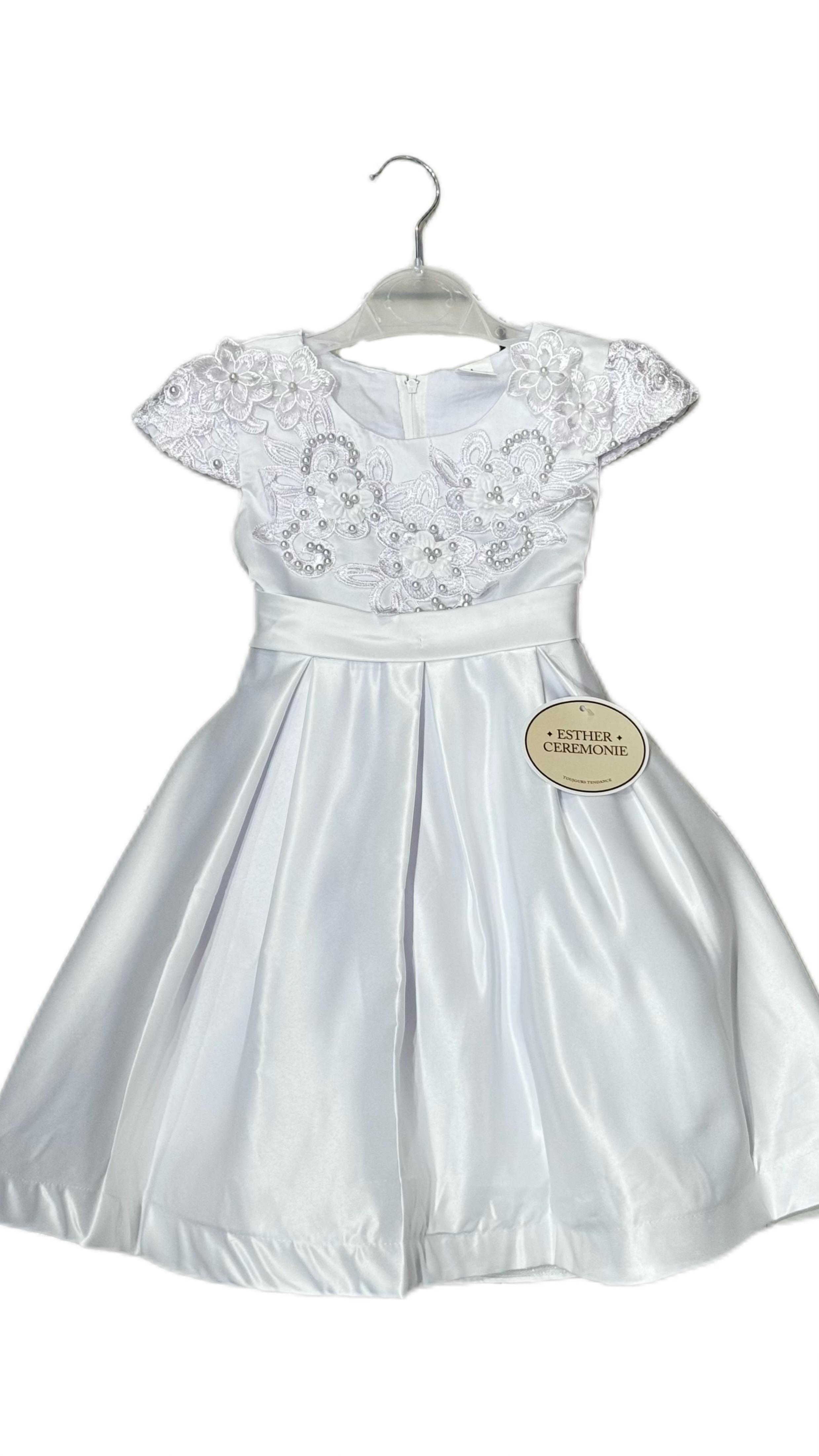 Robes Enfant & Bébé  Blanc Esther  R-2F #c Efashion Paris