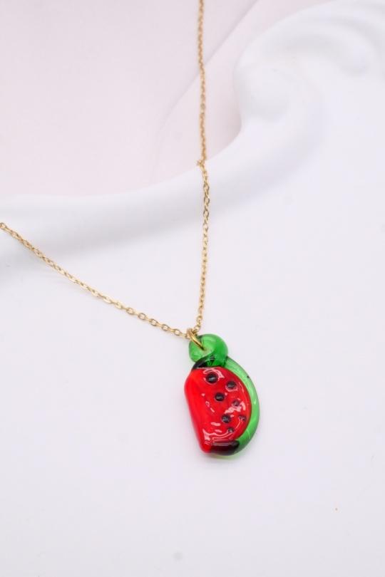 Necklaces Accessories Gold MIMIKO  CO-PASTEQUE EN VERRE  Efashion Paris