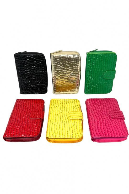 Monederos & estuches Marroquinería Colores mixtos DH DIFFUSION 333-G1618 CROCO Efashion Paris