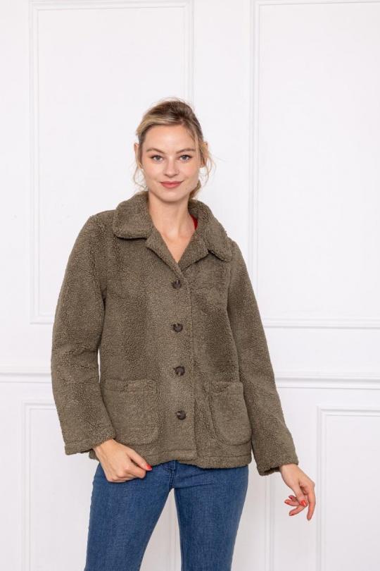 Coats Women Khaki FREDA A032 Efashion Paris