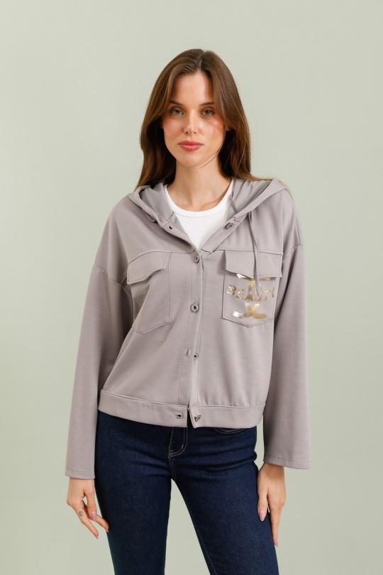 Cardigans Women Grey ROSY DAYS - DESVENCHY S23980 Efashion Paris