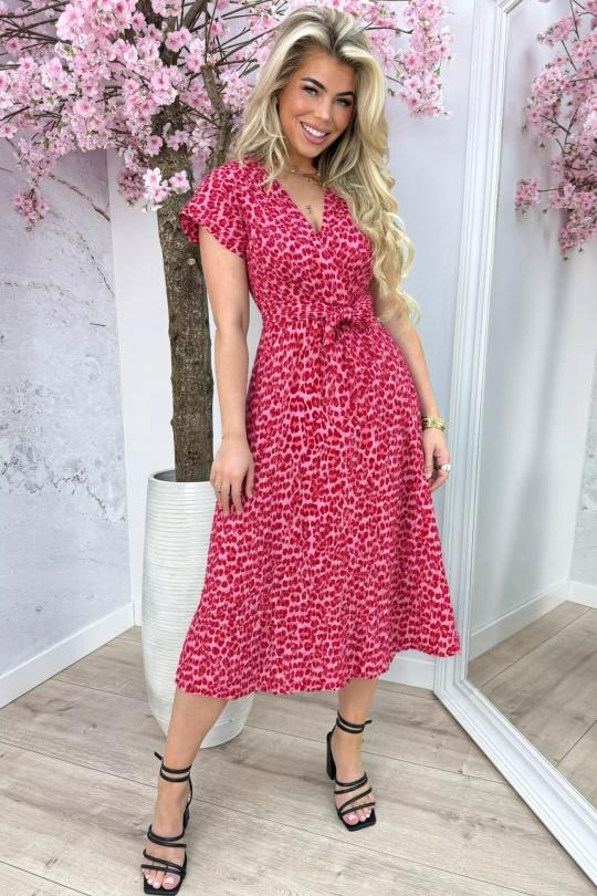 Robes mi-longues Femme Rouge ROSY DAYS - DESVENCHY F53865 Efashion Paris