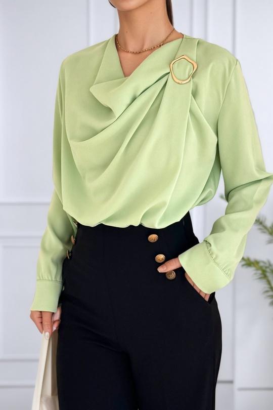 Blouses Women Light green ROSY DAYS - DESVENCHY L37517 Efashion Paris