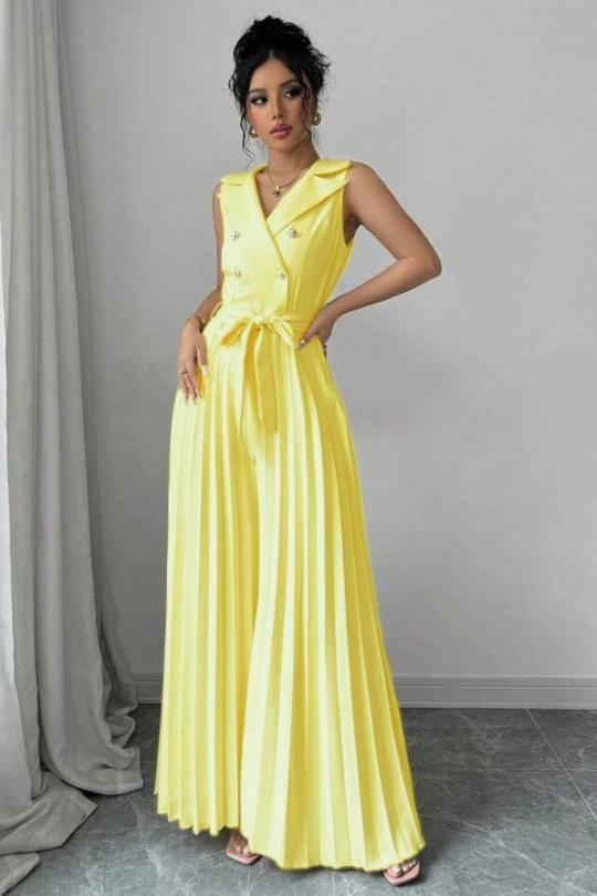 Combinaisons Femme Jaune ROSY DAYS - DESVENCHY E25572 Efashion Paris