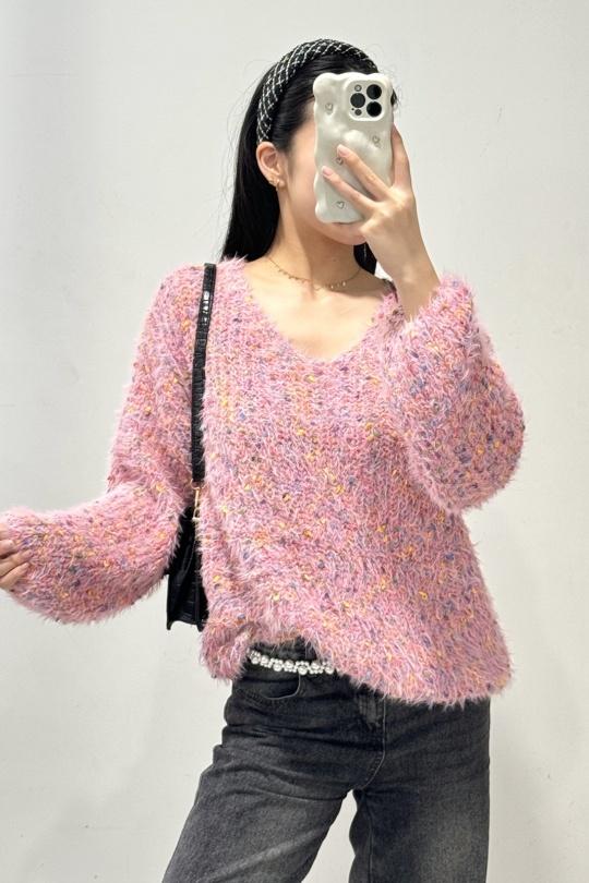 Jumpers Women Light Pink ROSY DAYS - DESVENCHY A9007 Efashion Paris