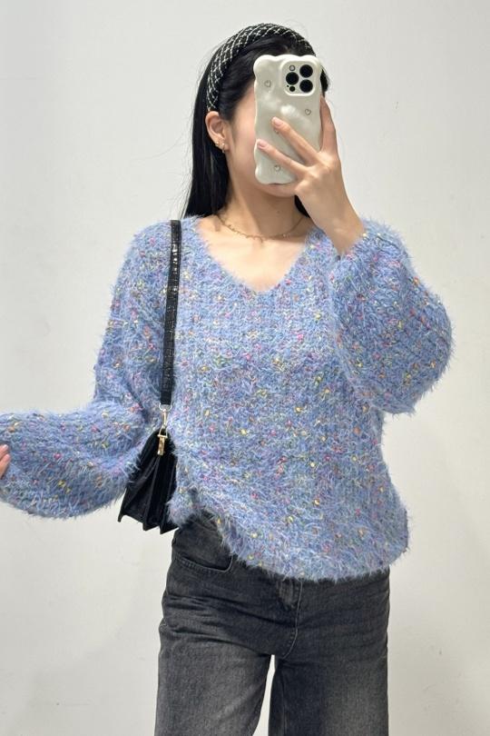 Jumpers Women Light blue ROSY DAYS - DESVENCHY A9007 Efashion Paris